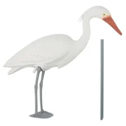 Clearance Havepynt Hejre Figur, 61x66x14 cm, Hvid Havedekorationer