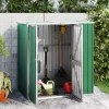 Skure, Garager & Carports^Haveredskabsskur i galvaniseret stål - Opbevaring til haveredskaber | Størrelse: 161x89x161 cm | Farve: Grøn