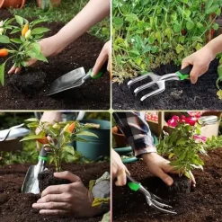 Haveværktøj^Haveredskabssæt, skovl, rive, hakke, fars dags gave, GoGarden