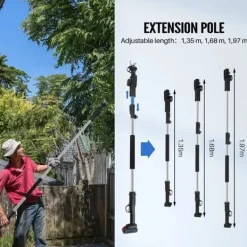 Haveværktøj^Havesaks, Rustfrit stål, 80 cm længde, Kompatibel med 8605 modellen, Skarpe skæreblaade, CE certificeret