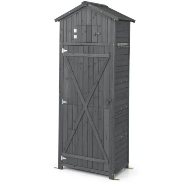 Clearance Haveskab, 75x50x180,5 cm, Grå Skure, Garager & Carports