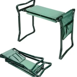 Viking Choice Støtte Med Hjul, Sæder & Knæbeskyttelse Til Havepleje^Haveskammel - foldeskammel - 59x27,5x49 cm - op til 150 kg