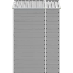 Skure, Garager & Carports^Haveskur i galvaniseret stål - Opbevaring og værktøjsbeskyttelse | Farve: Lysegrå | Størrelse: 191x130x198 cm