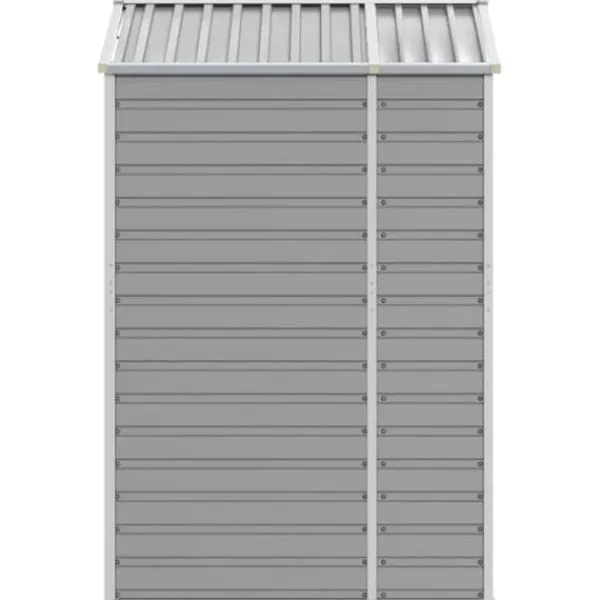 Skure, Garager & Carports^Haveskur i galvaniseret stål - Opbevaring og værktøjsbeskyttelse | Farve: Lysegrå | Størrelse: 191x130x198 cm