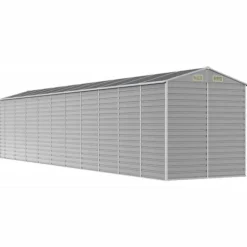 Hot Haveskur i galvaniseret stål - Multifunktionelt udendørs opbevaringsskur | Størrelse: 191x89x198 cm | Farve: Lysegrå Skure, Garager & Carports
