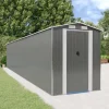 Haveskur i galvaniseret stål - Rummelig opbevaringsløsning | Farve: Lysegrå | Størrelse: 192x102x223 cm Skure, Garager & Carports