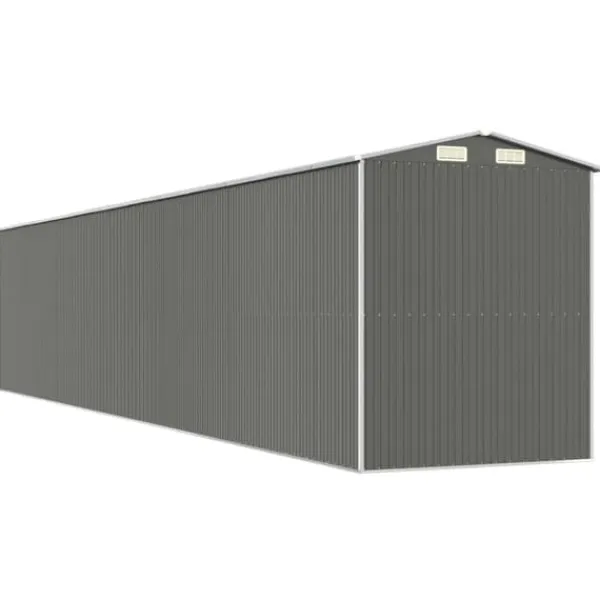 Haveskur i galvaniseret stål - Rummelig opbevaringsløsning | Farve: Lysegrå | Størrelse: 192x102x223 cm Skure, Garager & Carports