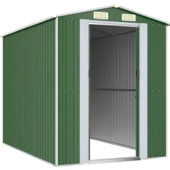 Skure, Garager & Carports^Haveskur i galvaniseret stål til værktøj og haven | Farve: Grøn | Størrelse: 192x274x223 cm