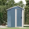 Discount Haveskur i galvaniseret stål - Rummelig opbevaring | Farve: Grå | Størrelse: 126x97,5x177 cm Skure, Garager & Carports