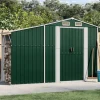 Online Haveskur i galvaniseret stål - Udendørs opbevaring | Farve: Grøn | Størrelse: 277x93x179 cm Skure, Garager & Carports