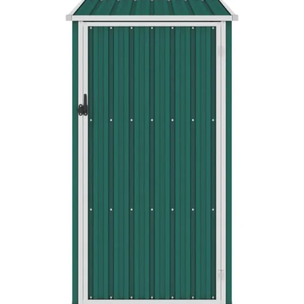 Skure, Garager & Carports^Haveskur i galvaniseret stål - Opbevaringsskur | Farve: Grøn | Størrelse: 87x98x159 cm