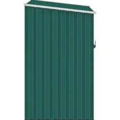 Skure, Garager & Carports^Haveskur i galvaniseret stål - Opbevaringsskur | Farve: Grøn | Størrelse: 87x98x159 cm