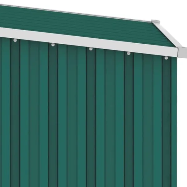 Skure, Garager & Carports^Haveskur i galvaniseret stål - Opbevaringsskur | Farve: Grøn | Størrelse: 87x98x159 cm