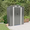Discount Haveskur i galvaniseret stål - Rummelig opbevaring | Farve: Lysegrå | Størrelse: 192x108x223 cm Skure, Garager & Carports