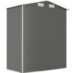 Discount Haveskur i galvaniseret stål - Rummelig opbevaring | Farve: Lysegrå | Størrelse: 192x108x223 cm Skure, Garager & Carports