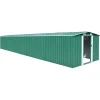 Haveskur i galvaniseret stål - Opbevaring af havemøbler | Farve: Grøn | Størrelse: 257x779x181 cm Skure, Garager & Carports