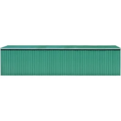 Haveskur i galvaniseret stål - Opbevaring af havemøbler | Farve: Grøn | Størrelse: 257x779x181 cm Skure, Garager & Carports