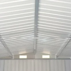 Haveskur i galvaniseret stål - Opbevaring af havemøbler | Farve: Grøn | Størrelse: 257x779x181 cm Skure, Garager & Carports