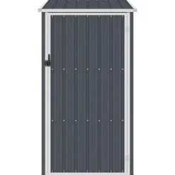 Skure, Garager & Carports^Haveskur i galvaniseret stål - Vejrbestandigt og holdbart | Størrelse: 87x98x159 cm | Farve: Antracitgrå