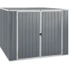 Online Haveskur i galvaniseret stål - Opbevaringsskab til haven | Størrelse: 195x198x159 cm | Farve: Grå Skure, Garager & Carports