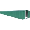 Skure, Garager & Carports^Haveskur i galvaniseret stål - Holdbart opbevaringshus | Størrelse: 257x990x181 cm | Farve: Grøn