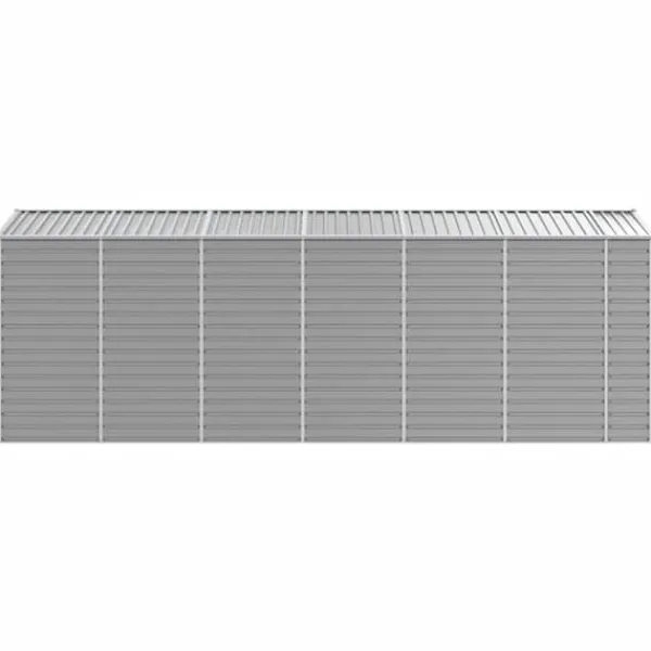 Skure, Garager & Carports^Haveskur i galvaniseret stål - Multifunktionel opbevaring | Farve: Lysegrå | Størrelse: 191x555x198 cm