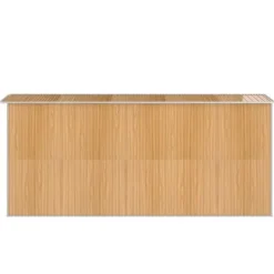Skure, Garager & Carports^Haveskur i galvaniseret stål - Rummeligt opbevaringsskur | Farve: Lysebrun | Størrelse: 192x440x223 cm