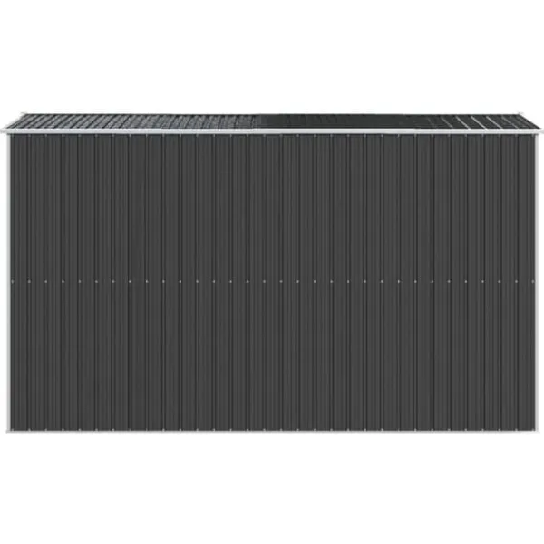 Skure, Garager & Carports^Haveskur i galvaniseret stål - Rummelig opbevaringsløsning | Farve: Antracitgrå | Størrelse: 192x357x223 cm