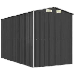 Skure, Garager & Carports^Haveskur i galvaniseret stål - Rummelig opbevaringsløsning | Farve: Antracitgrå | Størrelse: 192x357x223 cm
