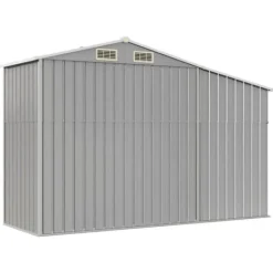 Skure, Garager & Carports^Haveskur i galvaniseret stål - Multiskur til værktøjer | Størrelse: 277x93x179 cm | Farve: Grå