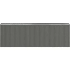 Skure, Garager & Carports^Haveskur i galvaniseret stål - Rummelig opbevaring | Farve: Lysegrå | Størrelse: 192x606x223 cm