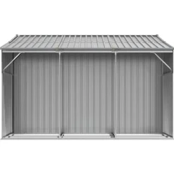 Hot Haveskur i galvaniseret stål - Robust opbevaring | Farve: Grå | Størrelse: 277x279x179 cm Skure, Garager & Carports