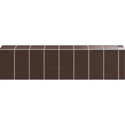 Skure, Garager & Carports^Haveskur i galvaniseret stål - Multifunktionel opbevaring | Størrelse: 191x725x198 cm | Farve: Brun