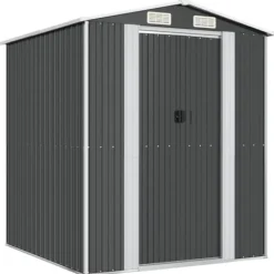 Skure, Garager & Carports^Haveskur i galvaniseret stål - Rummelig opbevaringsløsning | Farve: Antracitgrå | Størrelse: 192x191x223 cm