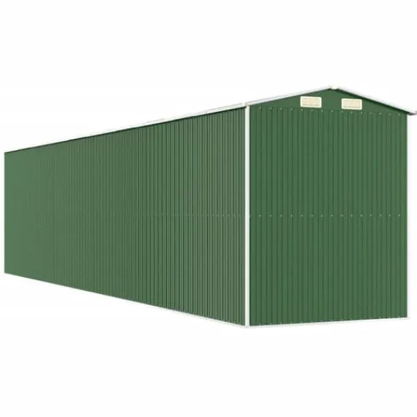 Skure, Garager & Carports^Haveskur i galvaniseret stål - Rummelig opbevaringsløsning | Farve: Grøn | Størrelse: 192x85x223 cm