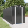 Hot Haveskur i galvaniseret stål - Rummelig opbevaring | Farve: Antracitgrå | Størrelse: 192x523x223 cm Skure, Garager & Carports