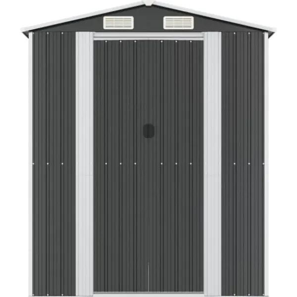 Skure, Garager & Carports^Haveskur i galvaniseret stål - Rummelig opbevaring | Farve: Antracitgrå | Størrelse: 192x102x223 cm