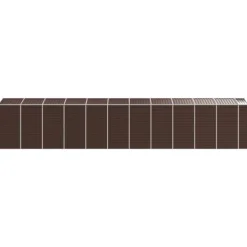 New Haveskur i galvaniseret stål - Robust opbevaring | Størrelse: 191x980x198 cm | Farve: Brun Skure, Garager & Carports