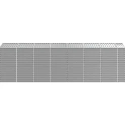 Hot Haveskur i galvaniseret stål - Multifunktionelt opbevaringsskur | Størrelse: 191x640x198 cm | Farve: Lysegrå Skure, Garager & Carports
