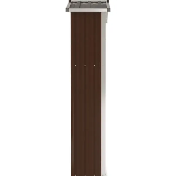 Haveskur i galvaniseret stål - Opbevaringshus | Størrelse: 116x45x175 cm | Farve: Brun Skure, Garager & Carports