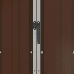 Haveskur i galvaniseret stål - Opbevaringshus | Størrelse: 116x45x175 cm | Farve: Brun Skure, Garager & Carports