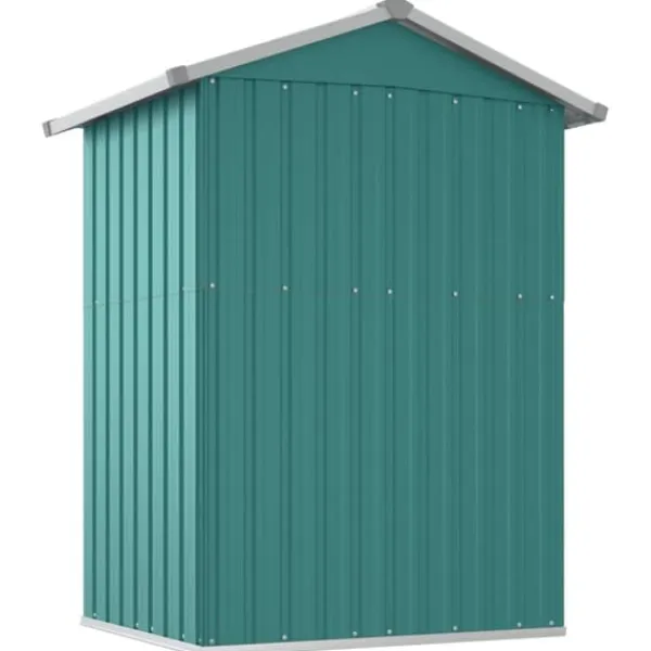 Skure, Garager & Carports^Haveskur i galvaniseret stål - Rummelig opbevaringsløsning | Størrelse: 126x97,5x177 cm | Farve: Grøn