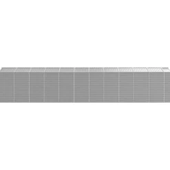 Skure, Garager & Carports^Haveskur i galvaniseret stål - Multifunktionelt udendørs opbevaringsskur | Farve: Lysegrå | Størrelse: 191x980x198 cm