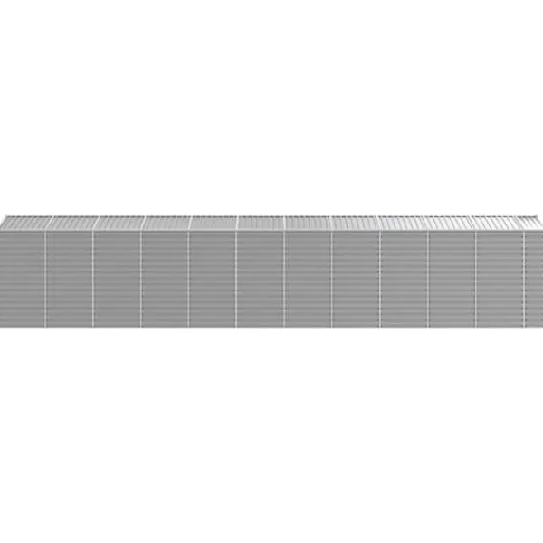 Skure, Garager & Carports^Haveskur i galvaniseret stål - Multifunktionelt udendørs opbevaringsskur | Farve: Lysegrå | Størrelse: 191x980x198 cm