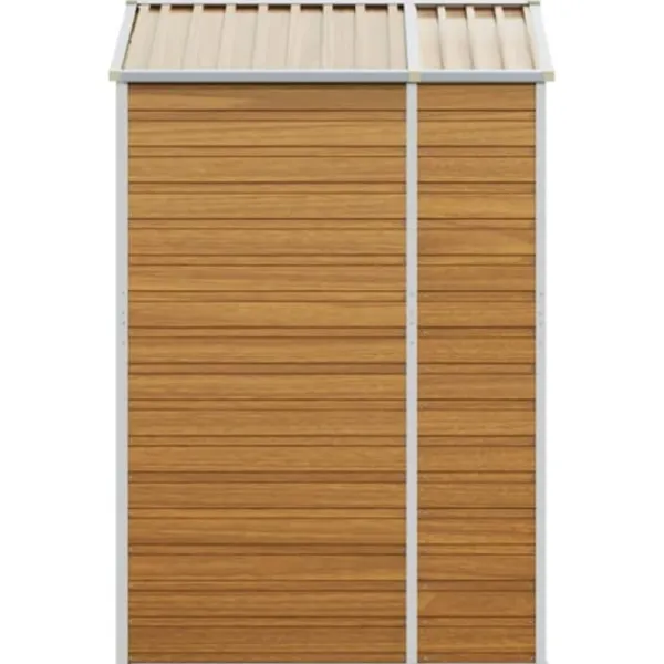 Best Haveskur i galvaniseret stål - Opbevaringsløsning | Farve: Lysebrun | Størrelse: 191x130x198 cm Skure, Garager & Carports