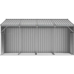 Best Haveskur i galvaniseret stål - Opbevaring til værktøj | Farve: Grå | Størrelse: 277x365,5x179 cm Skure, Garager & Carports
