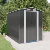 Best Haveskur i galvaniseret stål - Rummelig opbevaring | Farve: Antracitgrå | Størrelse: 192x274x223 cm Skure, Garager & Carports