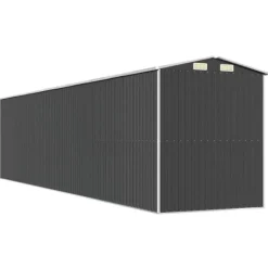 Online Haveskur i galvaniseret stål - Rummelig udendørs opbevaringsløsning | Størrelse: 192x85x223 cm | Farve: Antracitgrå Skure, Garager & Carports