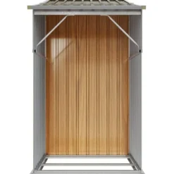Clearance Haveskur i galvaniseret stål - Opbevaring til haven | Størrelse: 277x93x179 cm | Farve: Brun Skure, Garager & Carports