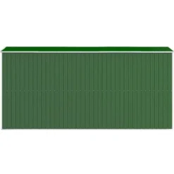 Sale Haveskur i galvaniseret stål - Rummeligt opbevaringsskur | Farve: Grøn | Størrelse: 192x440x223 cm Skure, Garager & Carports